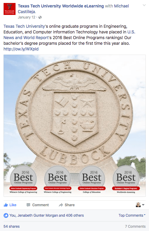 Texas Tech University Worldwide eLearning