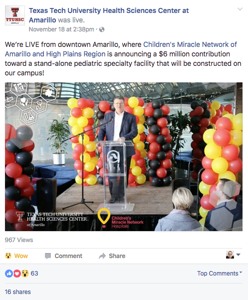 TTUHSC Amarillo Facebook Live
