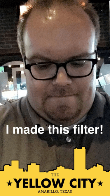 Snapchat Yellow City Geofilter for Amarillo