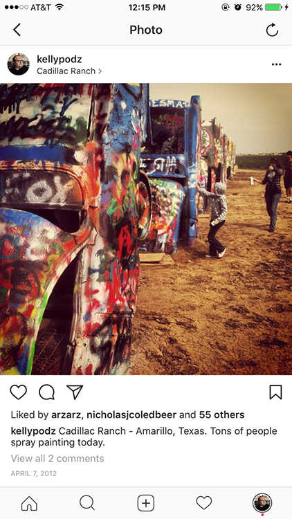 Cadillac Ranch in Amarillo, Texas.
