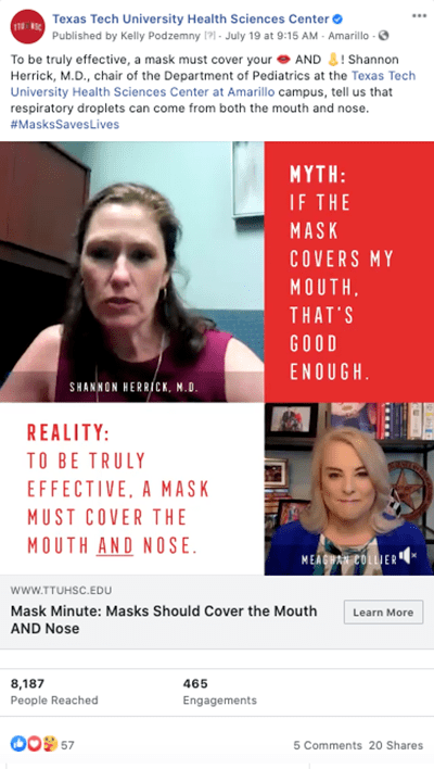 TTUHSC #MasksSaveLives Video